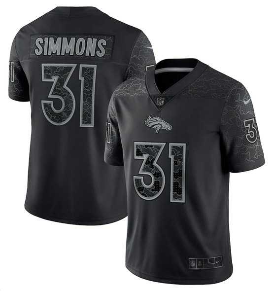 Men's Denver Broncos #31 Justin Simmons Black Reflective Limited Stitched Football Jersey,We sell and wholesale Men's Denver Broncos #31 Justin Simmons Black Reflective Limited Stitched Football Jersey on line form chian!